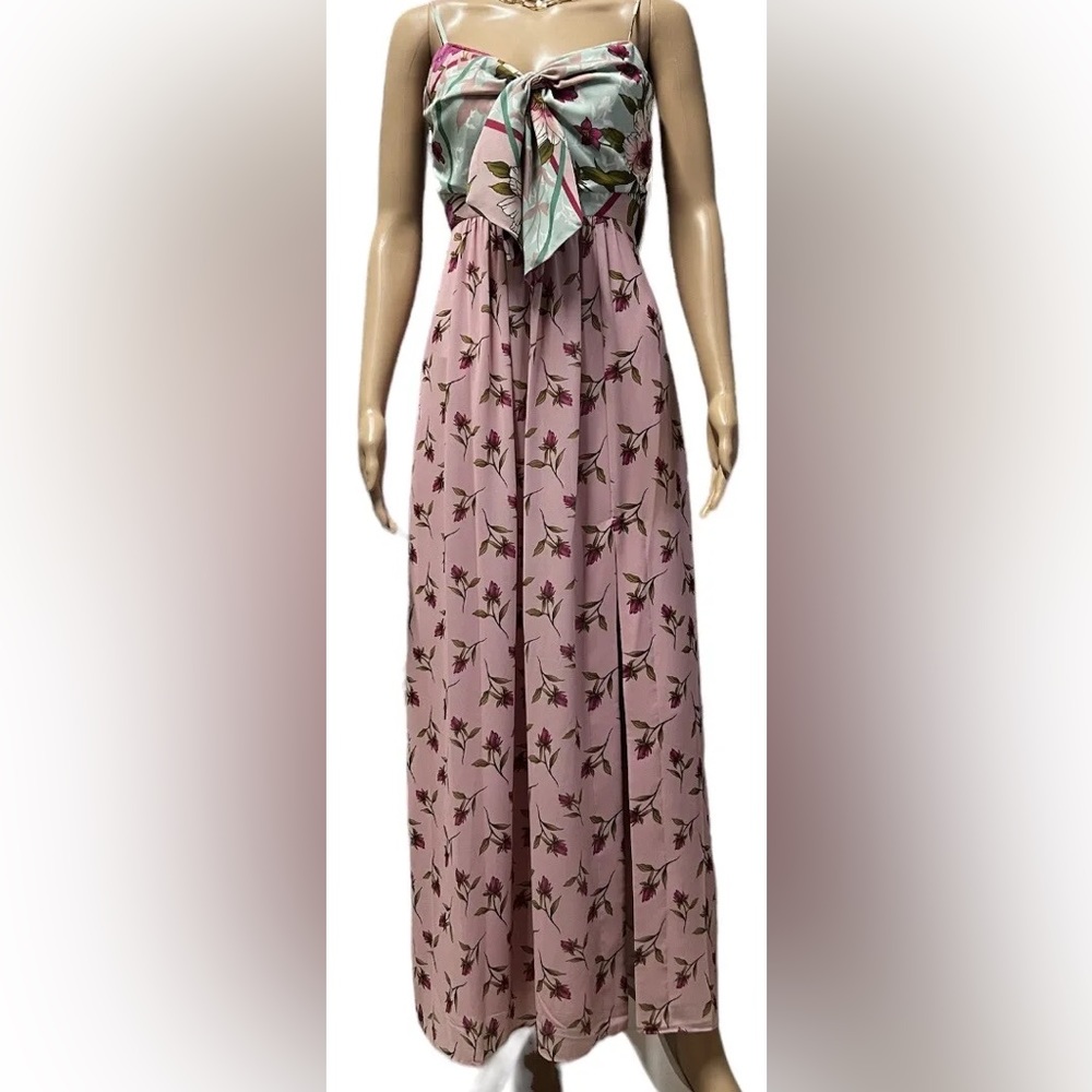 Badgley Mischka Women’s supplements Floral Ollie maxi Gown Size 14